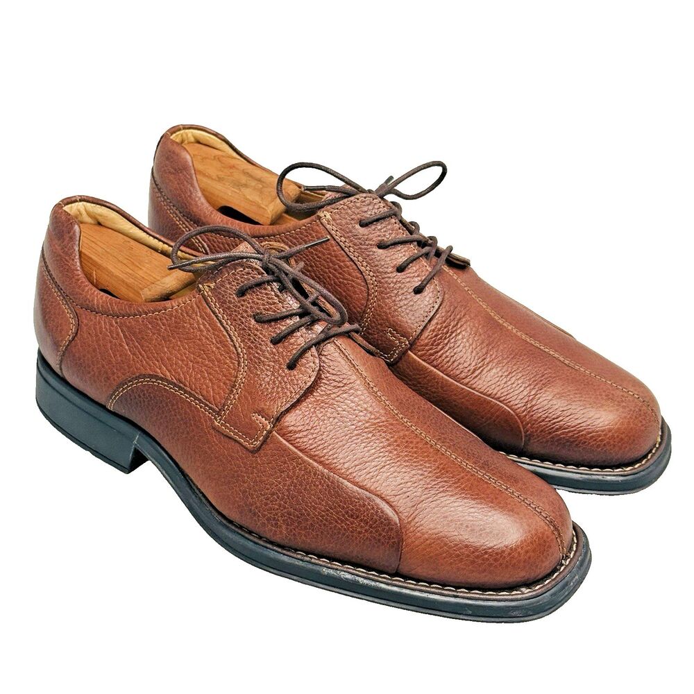 Belvedere Studio Oxford Shoes Mens 9.5 EEE Brown Leather Split Toe EUC